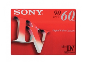 Sony DVM60R3 MiniDV Tape 60 Minute Cassette